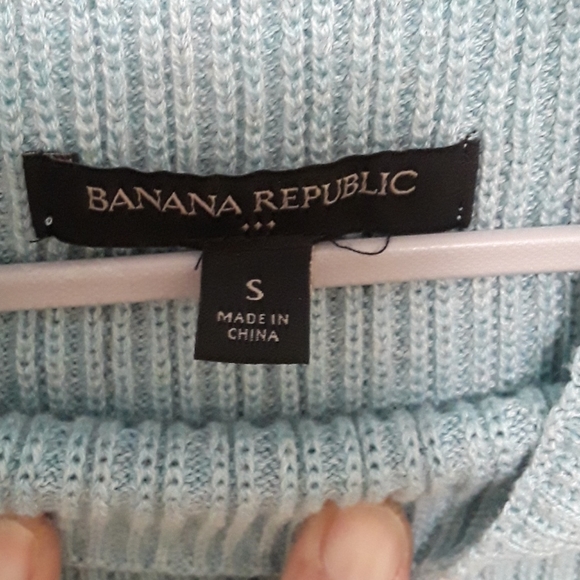 Banana Republic Sweater SZ Very Lgt Blue/Green - Picture 3 of 8